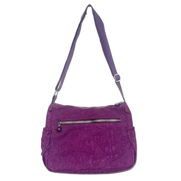 Jielshi Nylon Crossbody Bag - Purple - Picture 2 of 9